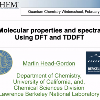 Title card reading "Molecular Properties and Spectra Using DFT and TDDFT"